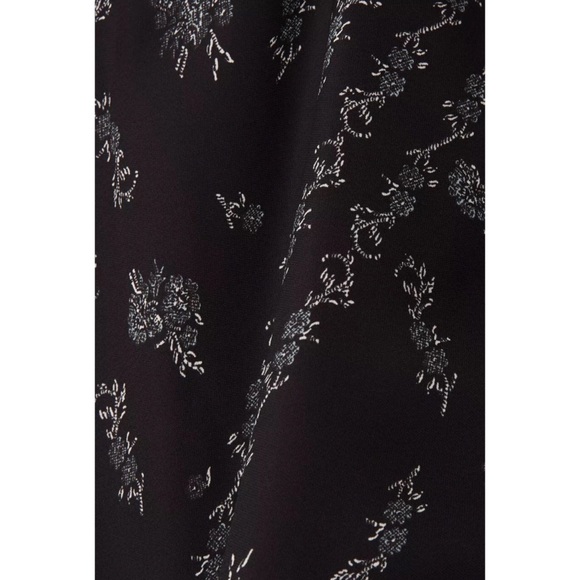 NWOT Club Monaco Islynn Faux Wrap Floral Print Midi Dress Long Sleeve Black 0 - Picture 10 of 11